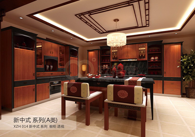 Xzh014 New Chinese Style Kitchen Cabinet Traditional Foshan